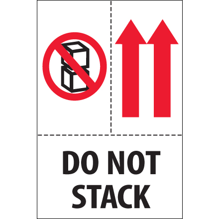 4 x 6" - "Do Not Stack" Labels