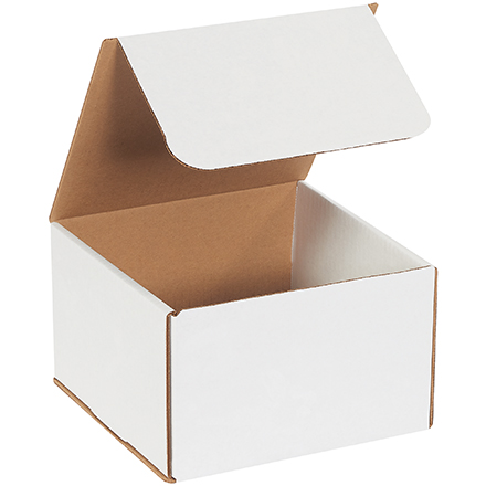 8 x 8 x 5" White Corrugated Mailers