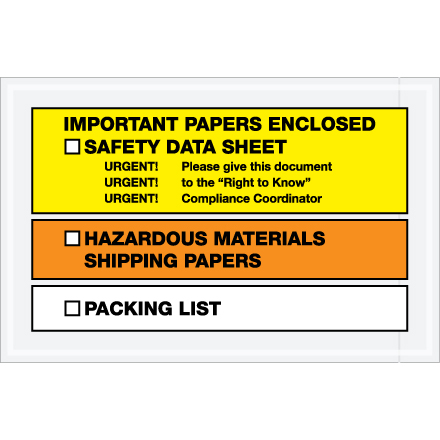 6 <span class='fraction'>1/2</span> x 10" "Important Papers Enclosed" SDS Envelopes